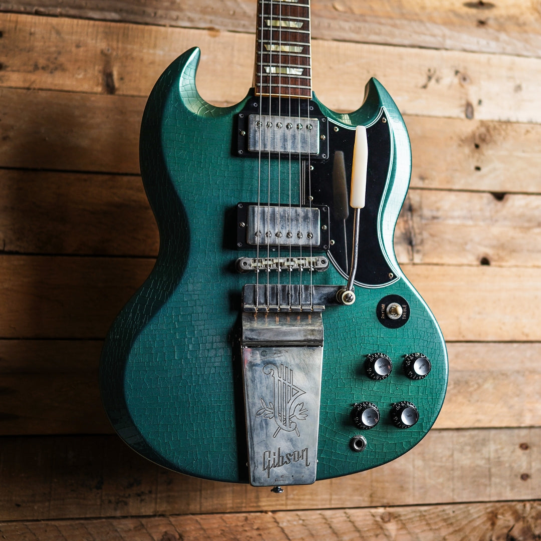 2022 Gibson Murphy Lab 1964 SG Standard Reissue Light Relic In Pelham Blue