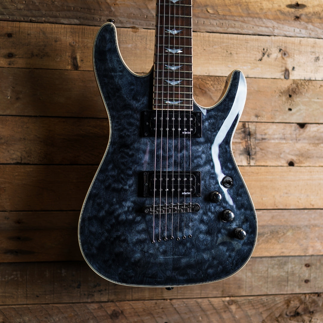 2024 Schecter Omen Extreme 7 in See-Thru Black