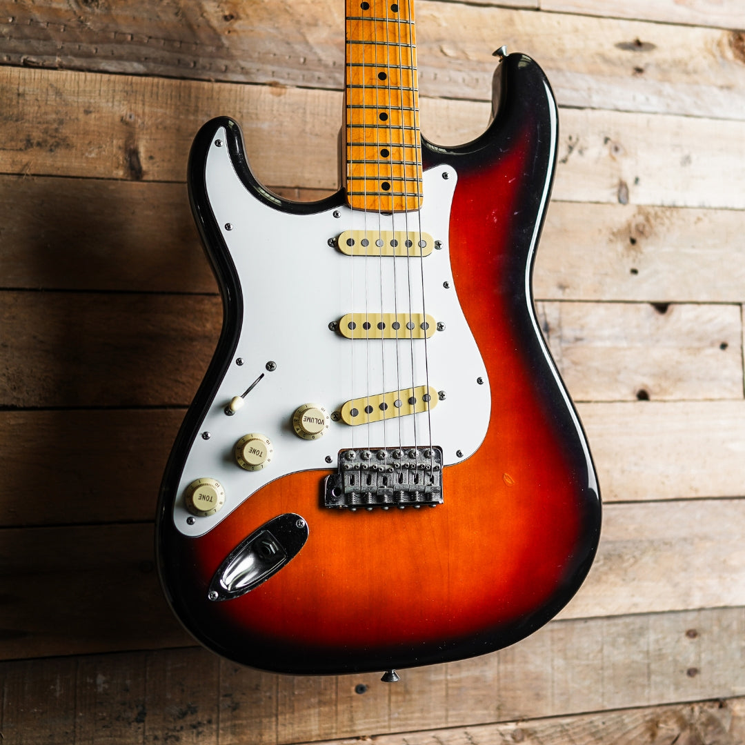 1986 Fender MIJ ST-68 Stratocaster Left Handed In 3 Tone Sunburst