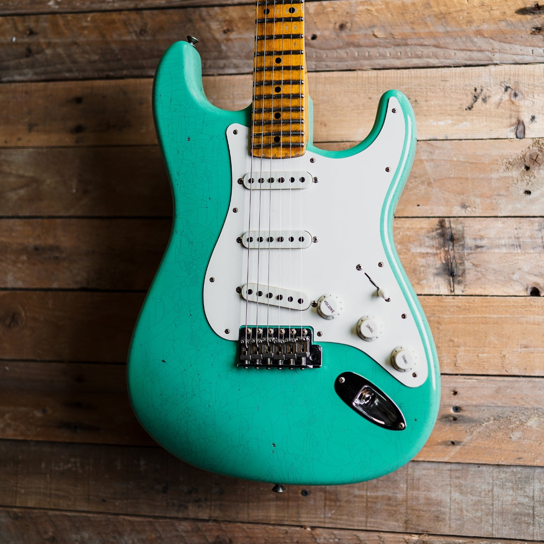 2022 Fender Custom Shop Stratocaster Limited Edition Fat 50’s In Super Faded Aged Seafoam