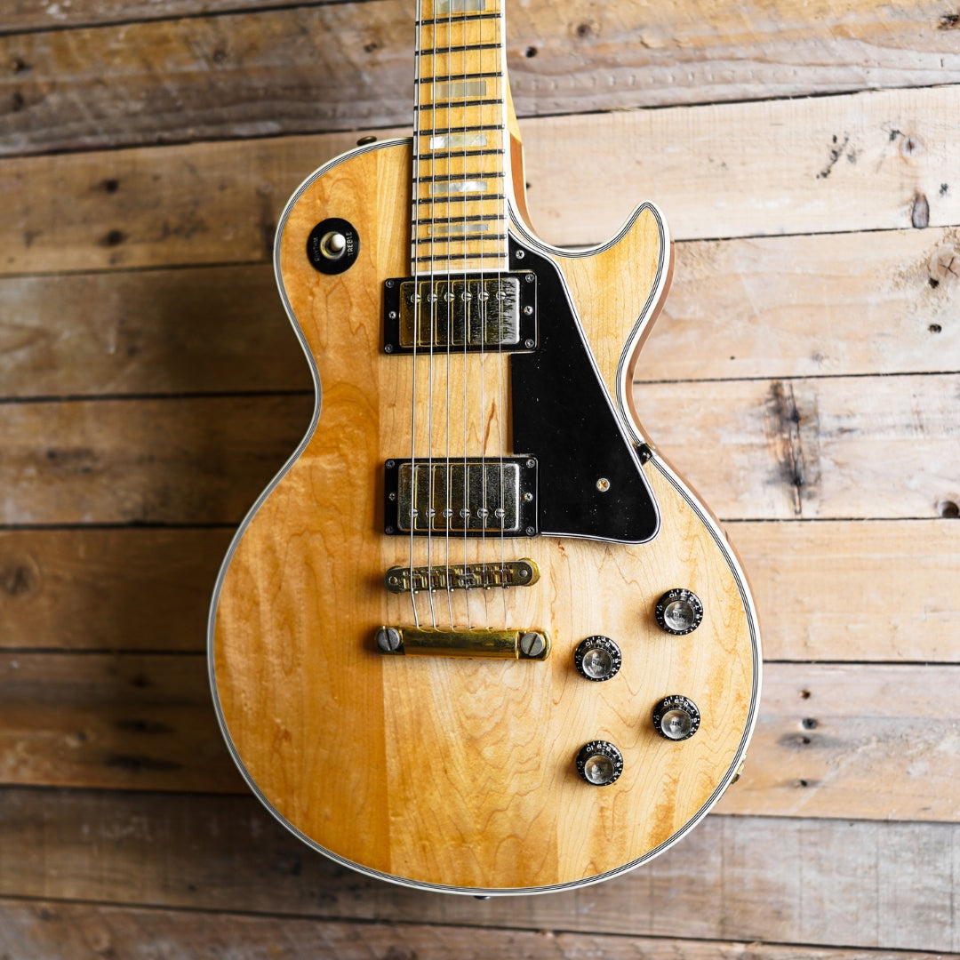 1977 Gibson Les Paul Custom In Natural With Maple Fretboard