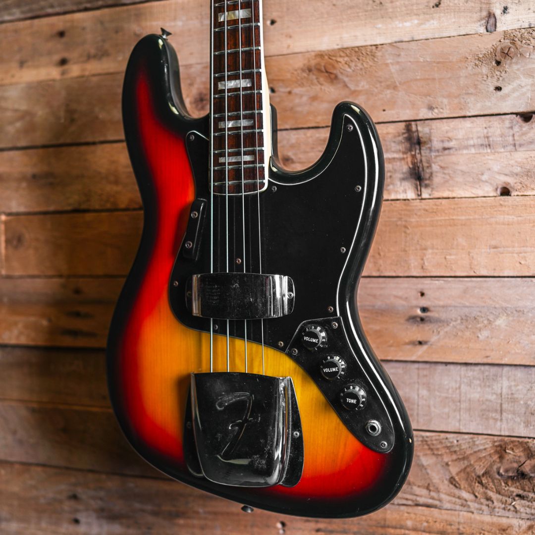 1977 Fender Jazz Bass in 3 Tone Sunburst