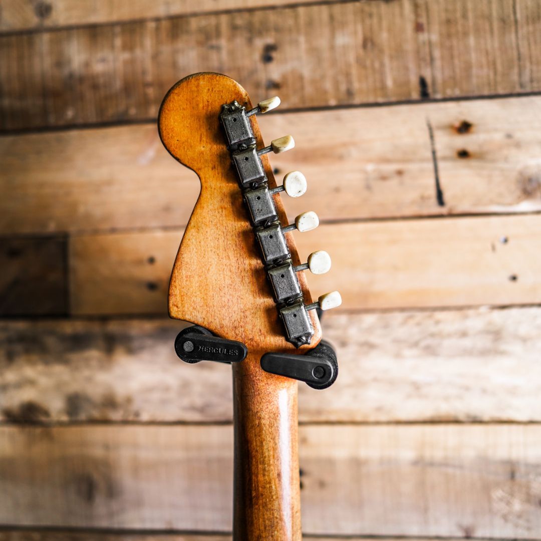 1965 Fender Musicmaster II in Olympic White – Fat Bottom Guitars