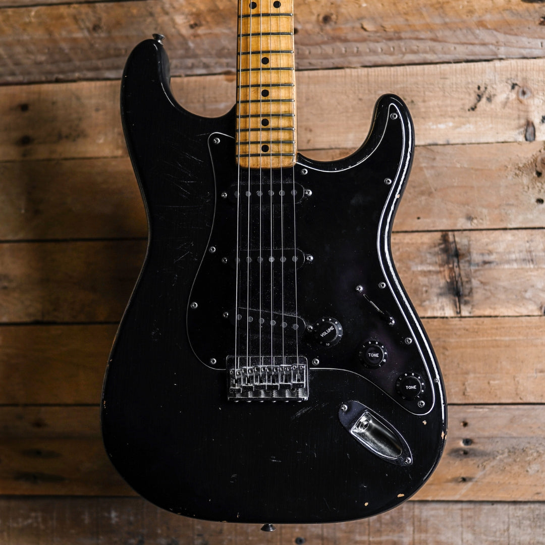 1973 Fender Stratocaster Hardtail In Black - Modified