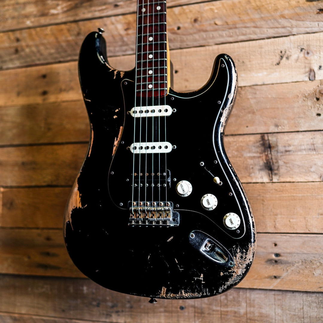 2009 Fender Custom Shop Stratocaster Heavy Relic HSS in Black