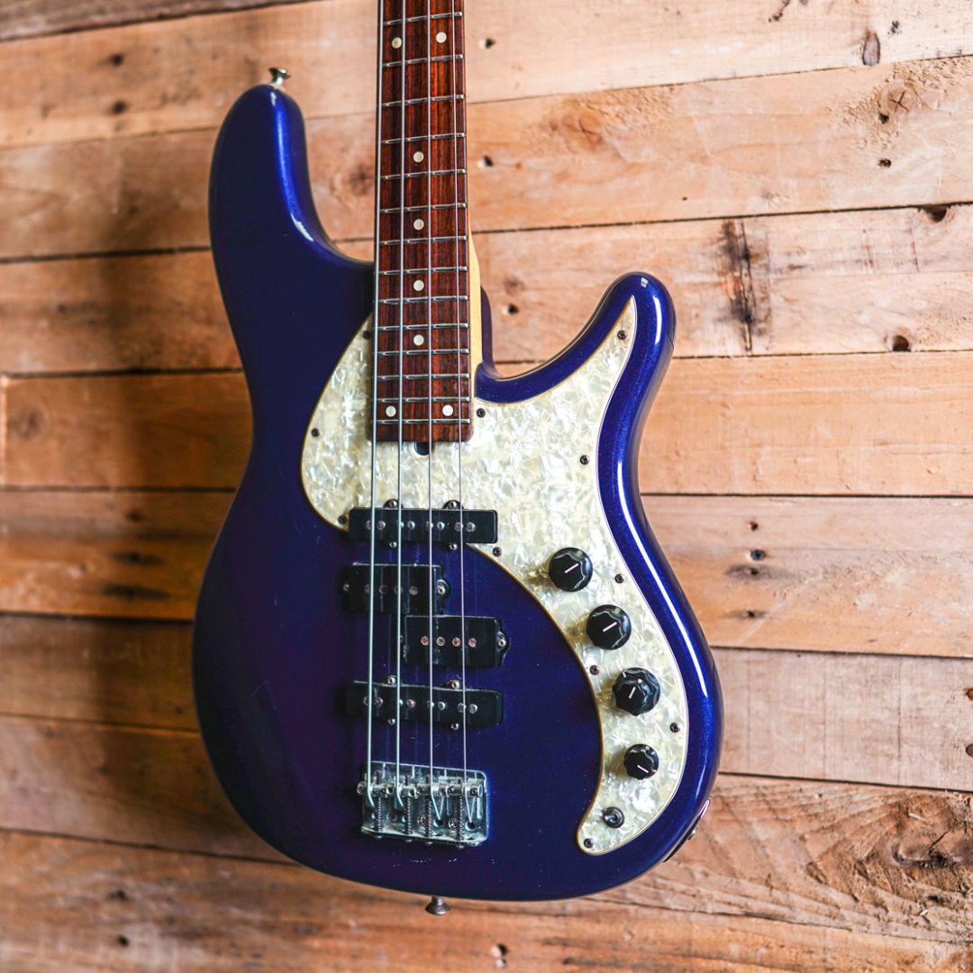 2001 Fender Stu Hamm Artist Series Signature Urge II Bass - Bright Sapphire Metallic