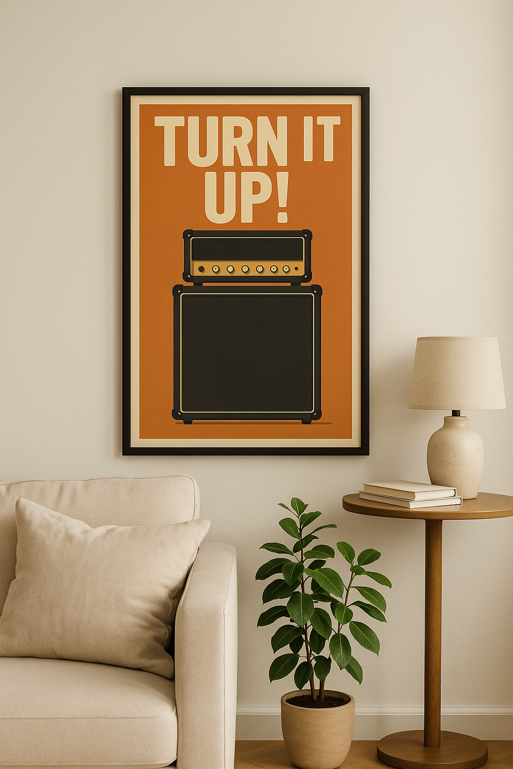 Turn It Up! - Orange - Art Print