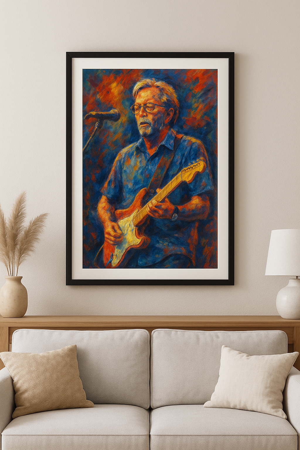 Eric Clapton Live -  Abstract Art Print