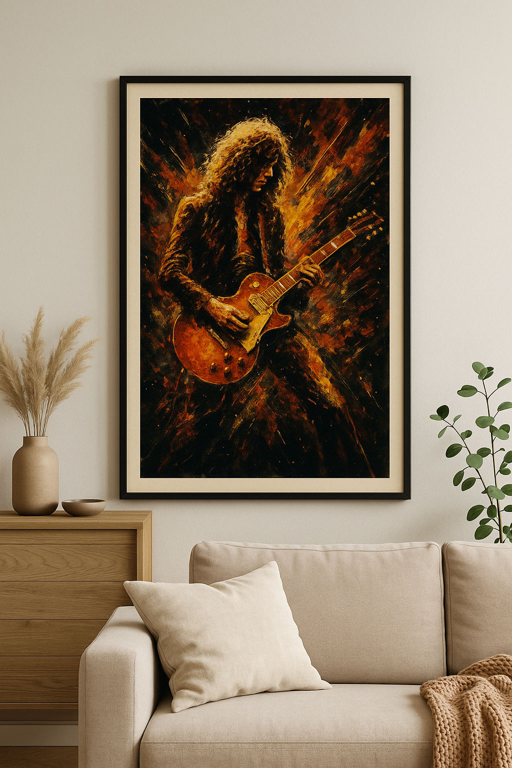 Jimmy Page Live - Abstract Art Print