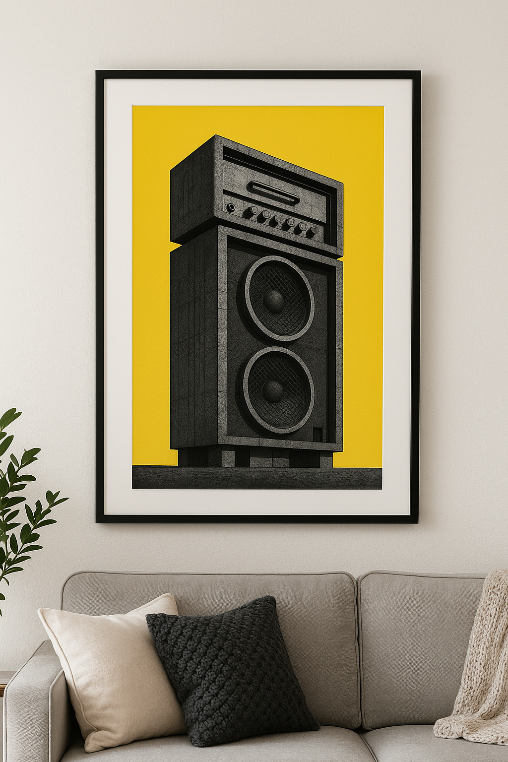 Brutalist Amplifier - Colour Art Print