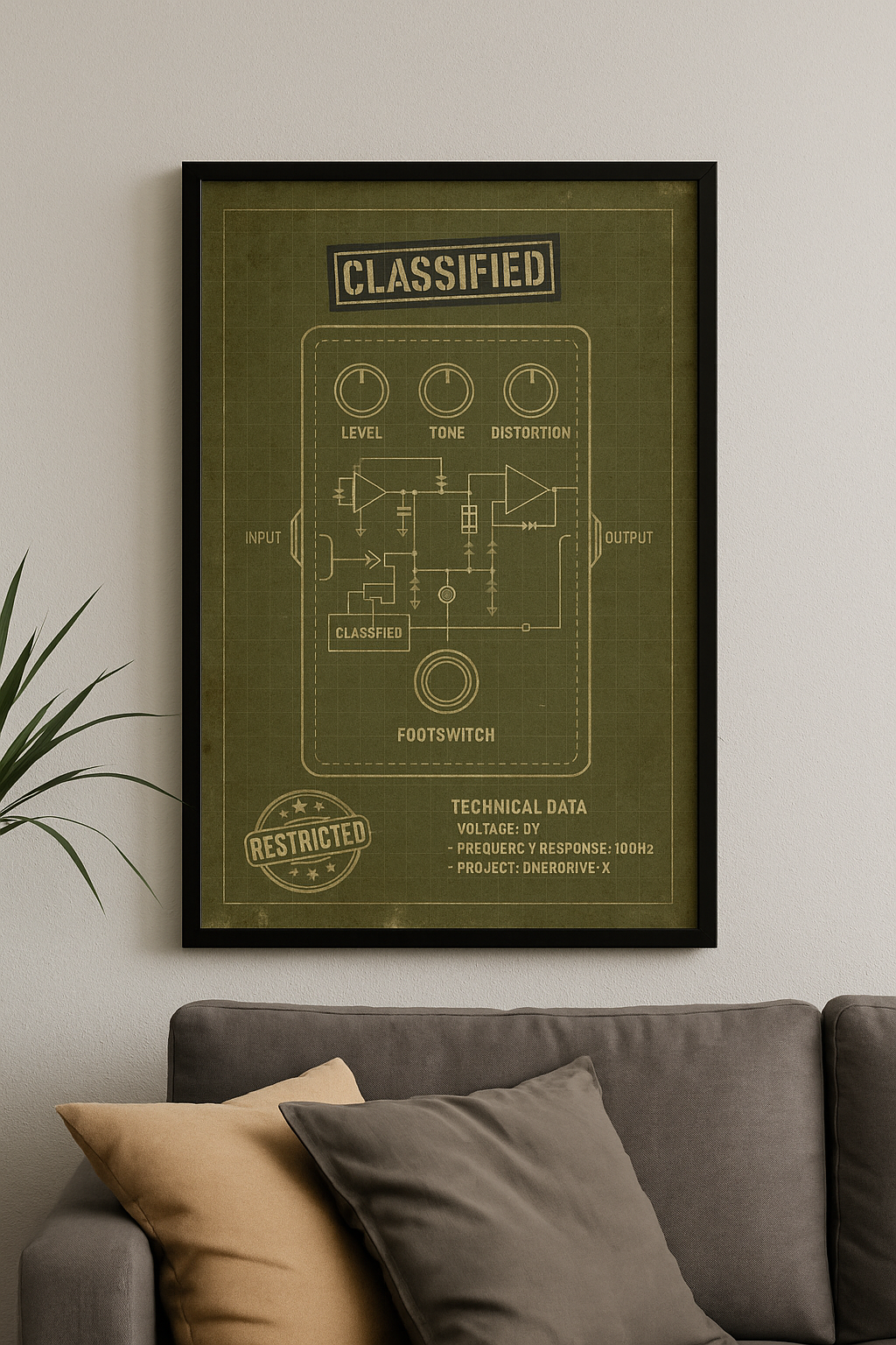 'Classified' Drive - Schematic Art Print