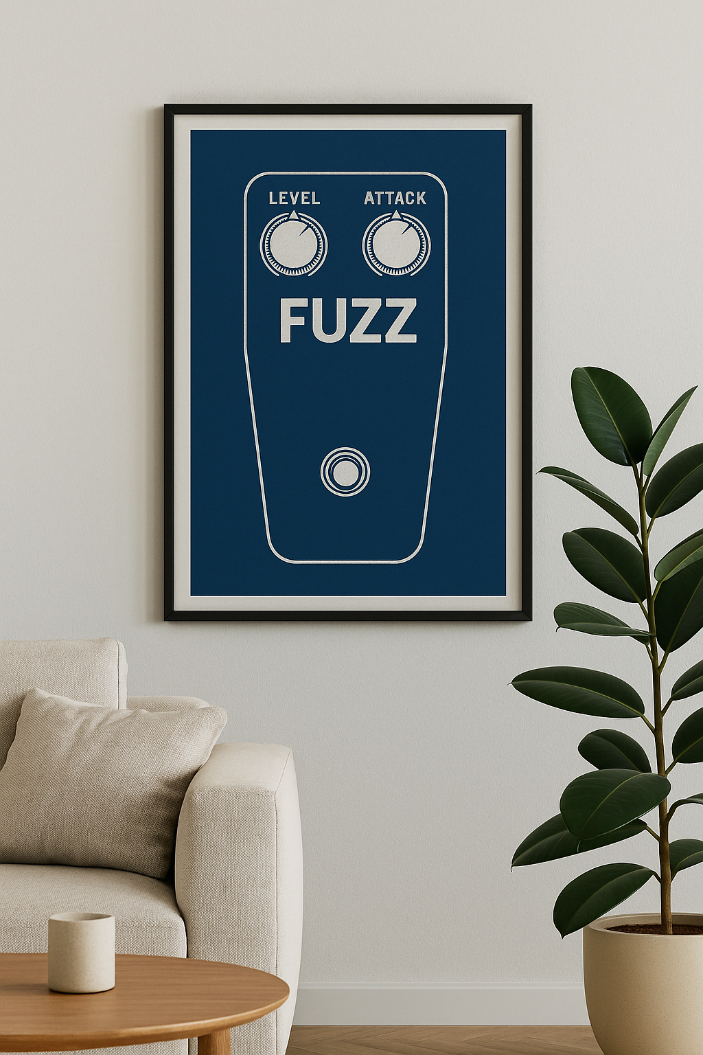 Fuzz Pedal - Blue Art Print