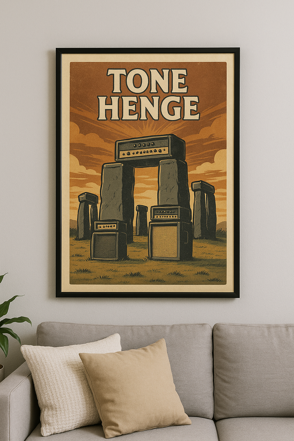 'Tone Henge' - Vintage Art Print