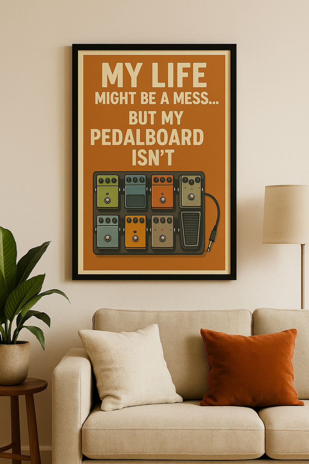 Pedalboard - Orange Art Print