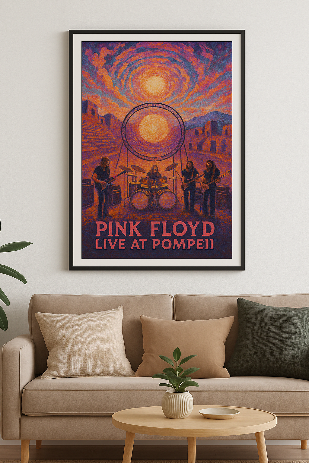 Pink Floyd - Live at Pompeii - Abstract Art Print